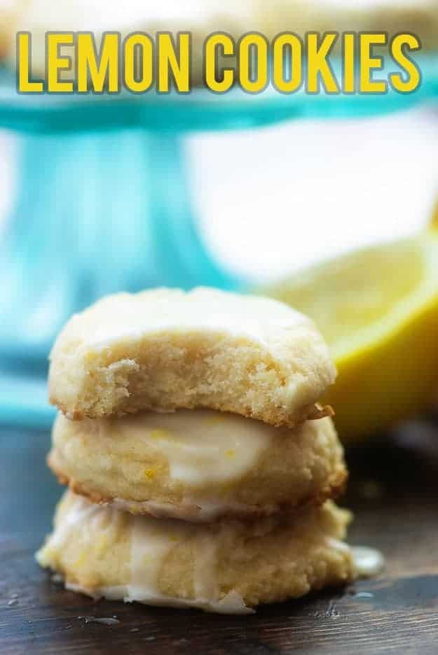 soft glazed lemon cookies