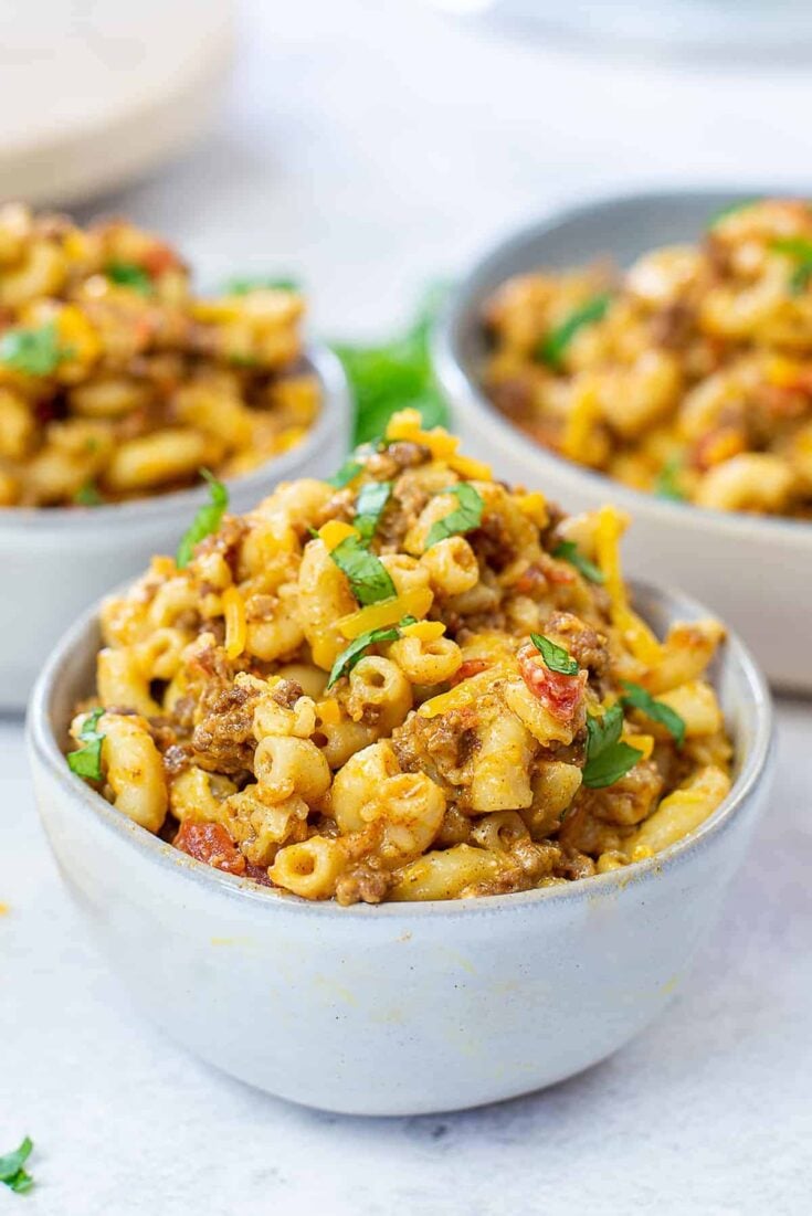 Crockpot Taco Mac and Cheese Recipe | Buns In My Oven