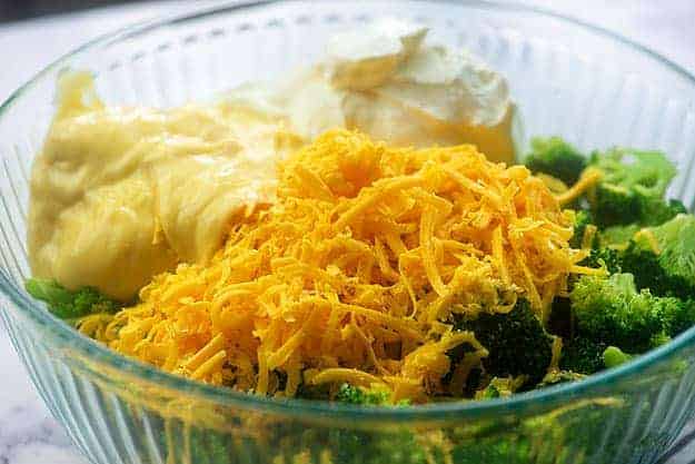 ingredients for broccoli and cheese casserole