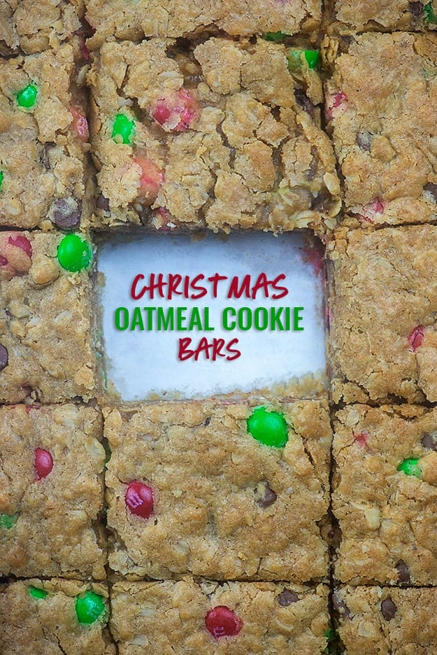 Christmas Oatmeal Cookie Bars Recipe