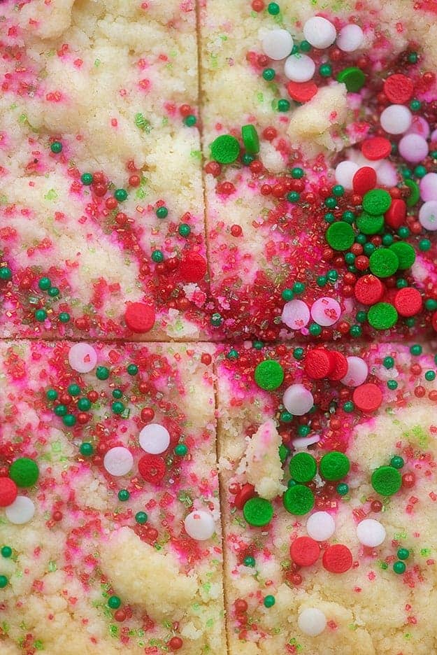 sprinkles on shortbread cookies