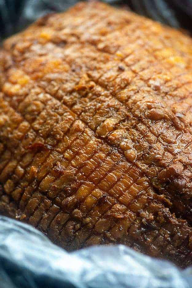 crockpot brown sugar glazed ham