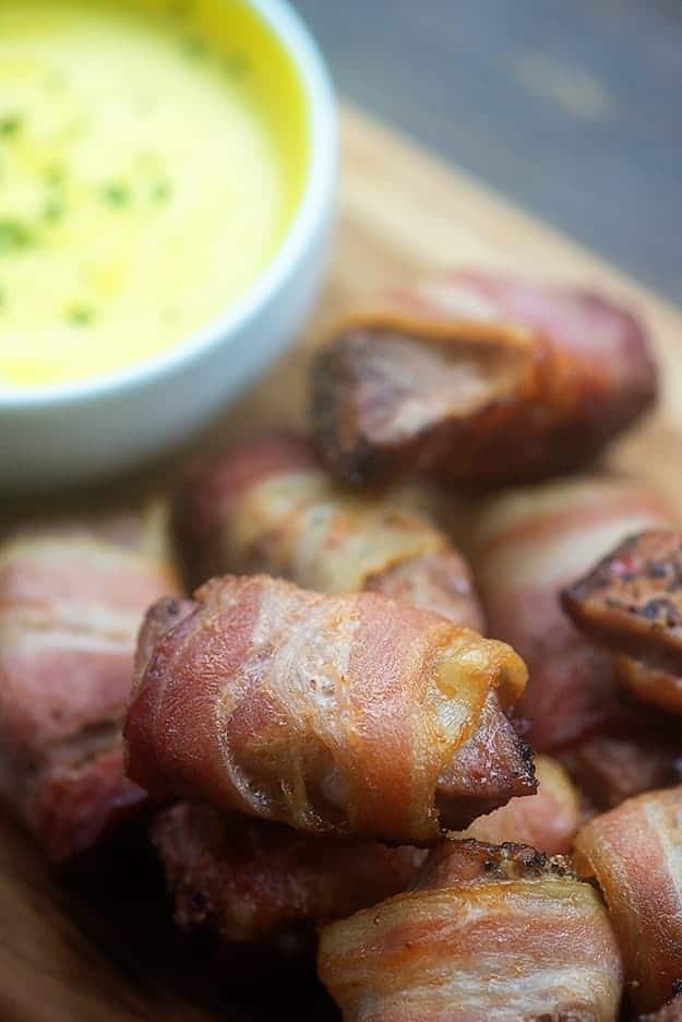 recipe for pork bites with honey mustard sauce