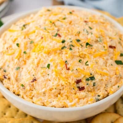 Bowl full of cheese spread.