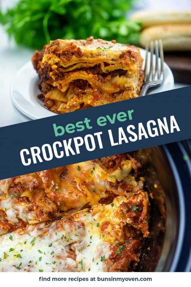 Easy Crockpot Lasagna Recipe | Buns In My Oven