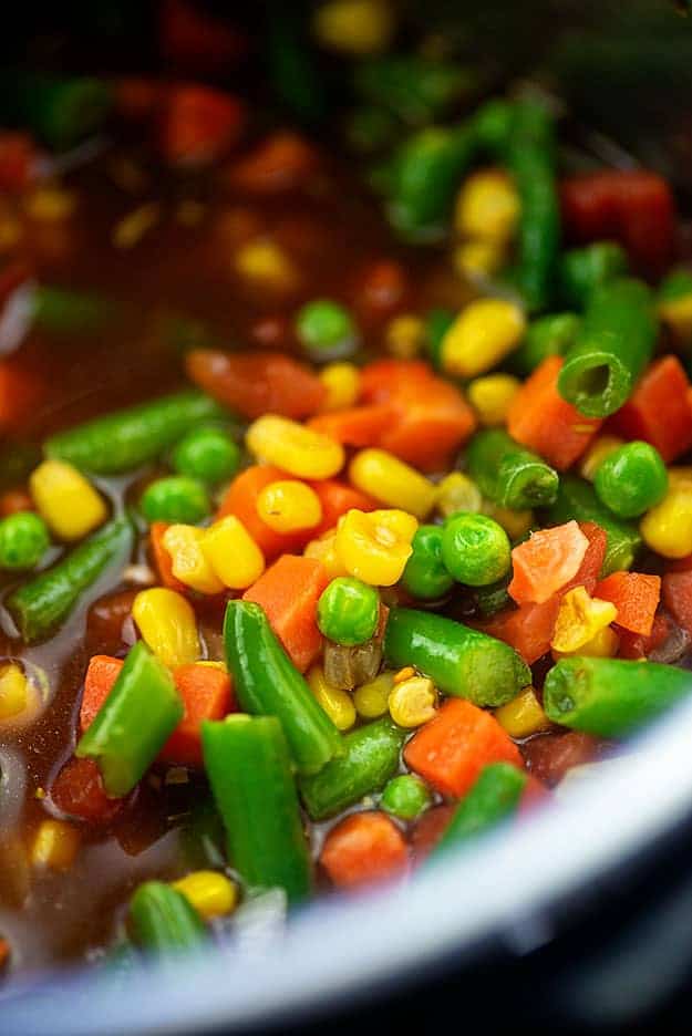 vegetables in instant pot for soup