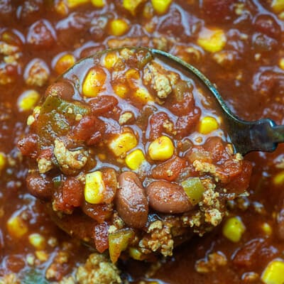 crockpot chili with turkey and vegetables