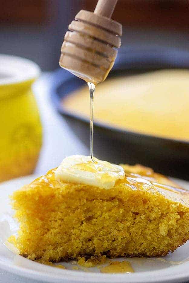 cornbread with honey and butter