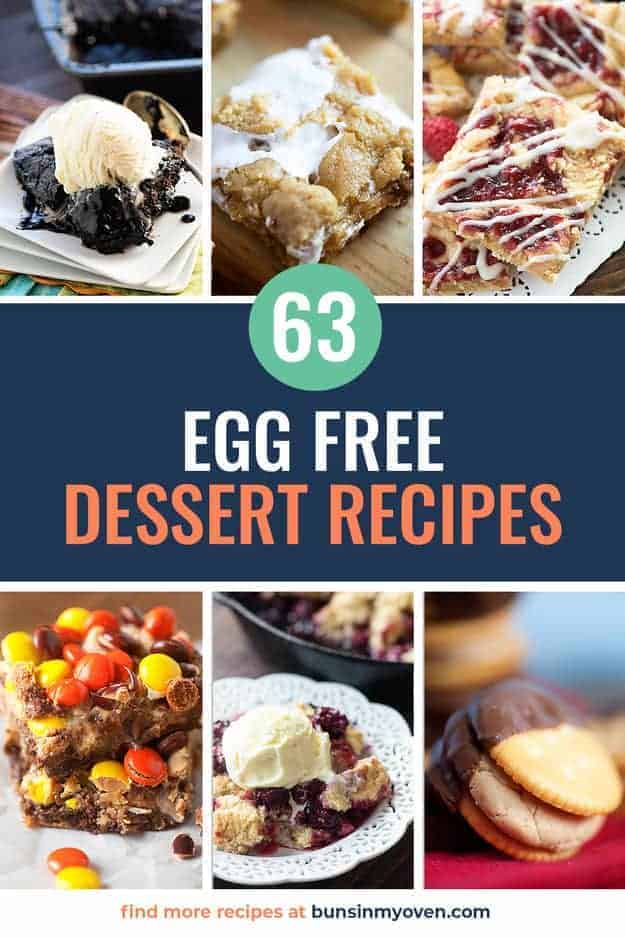 egg free desserts photo collage