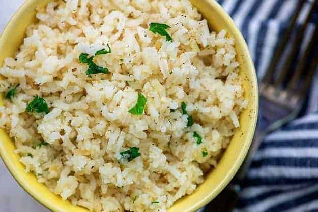 rice pilaf recipe in bowl