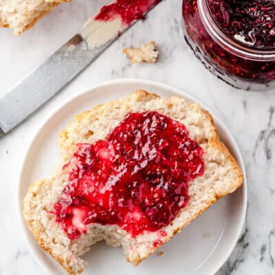 beer bread with jam