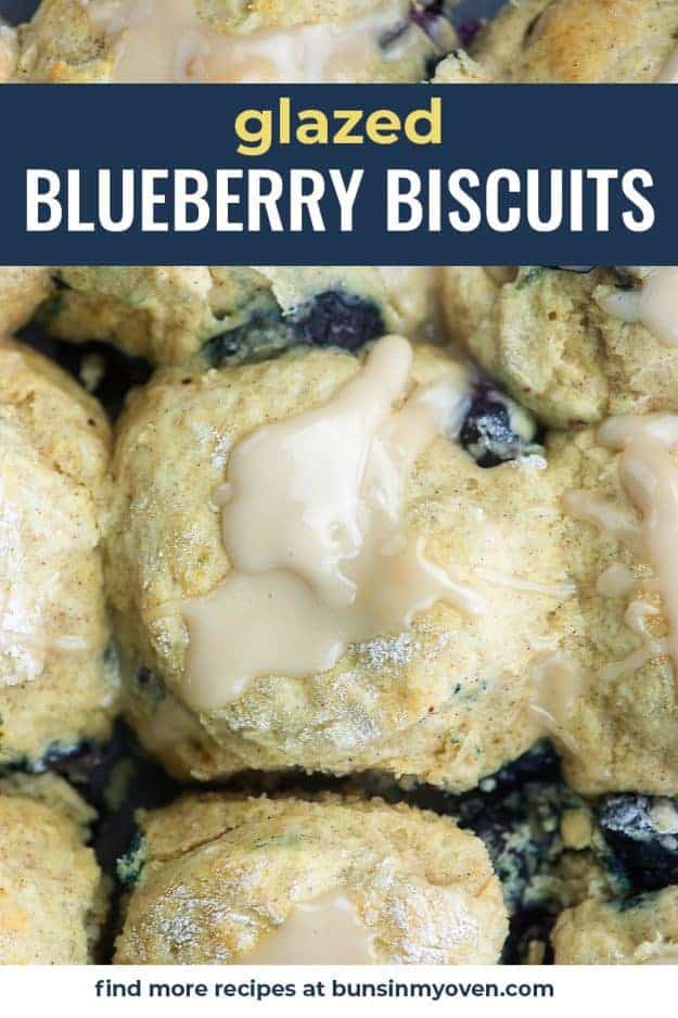 blueberry biscuit with glaze