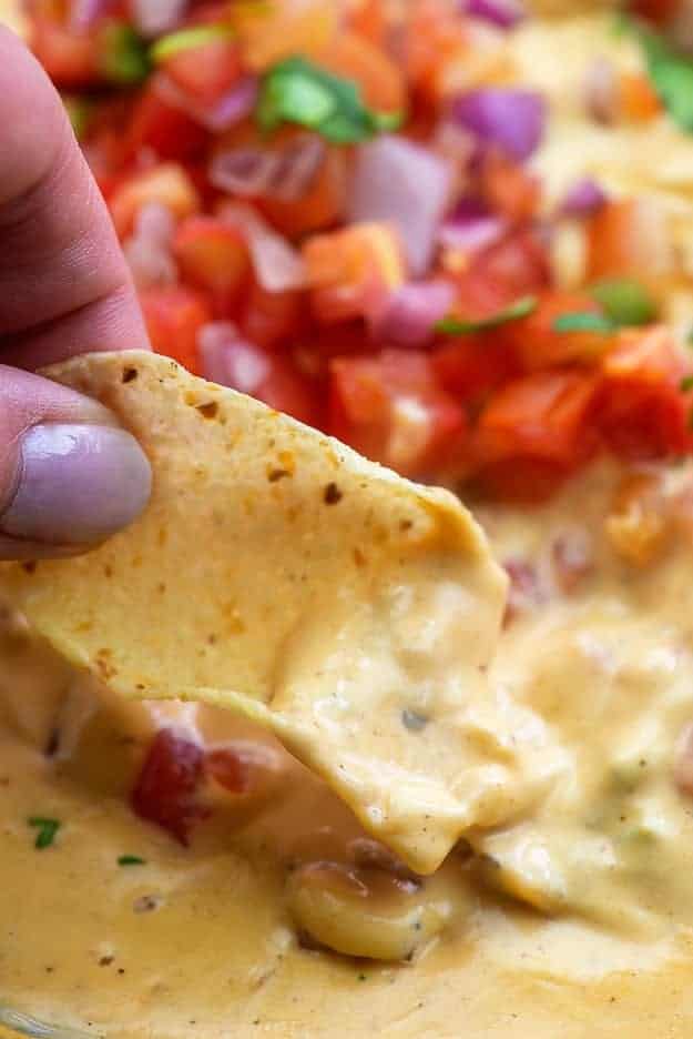 easy queso recipe on chip