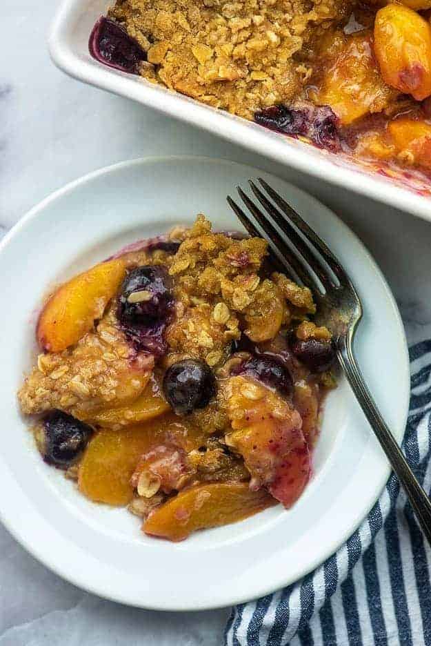 peach blueberry crisp recipe