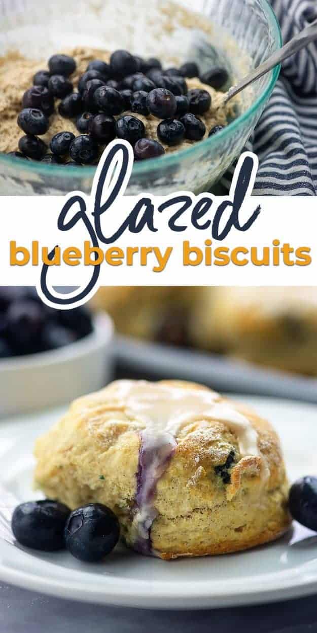 glazed blueberry biscuit photo collage