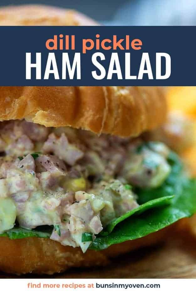 ham salad on a croissant