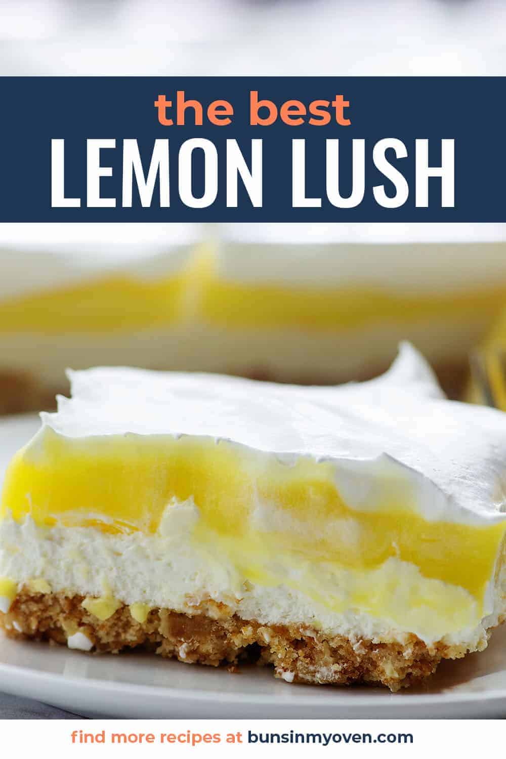 lemon lush in glass pan