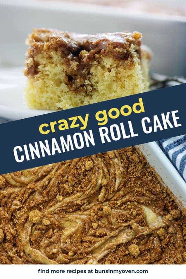 cinnamon roll cake photo collage