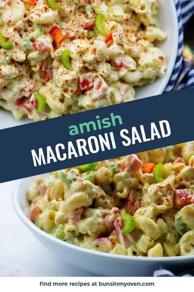amish macaroni salad photo collage