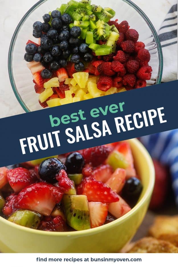 fruit salsa recipe photo collage