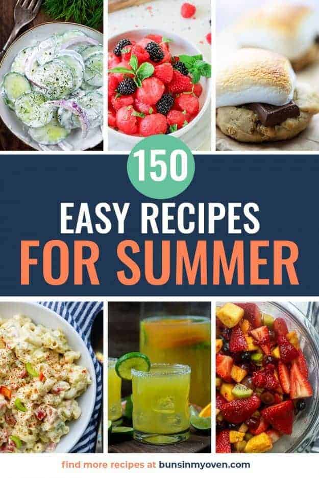 summer recipes photo collage for pinterest