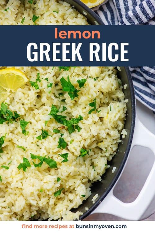 The BEST Greek Rice with Lemon! | Buns In My Oven