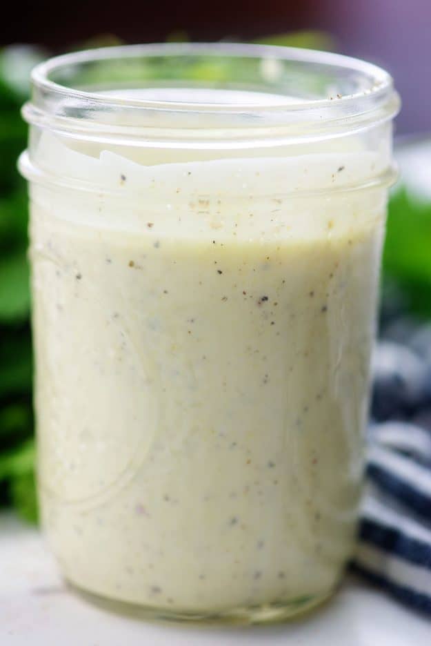 white bbq sauce in mason jar