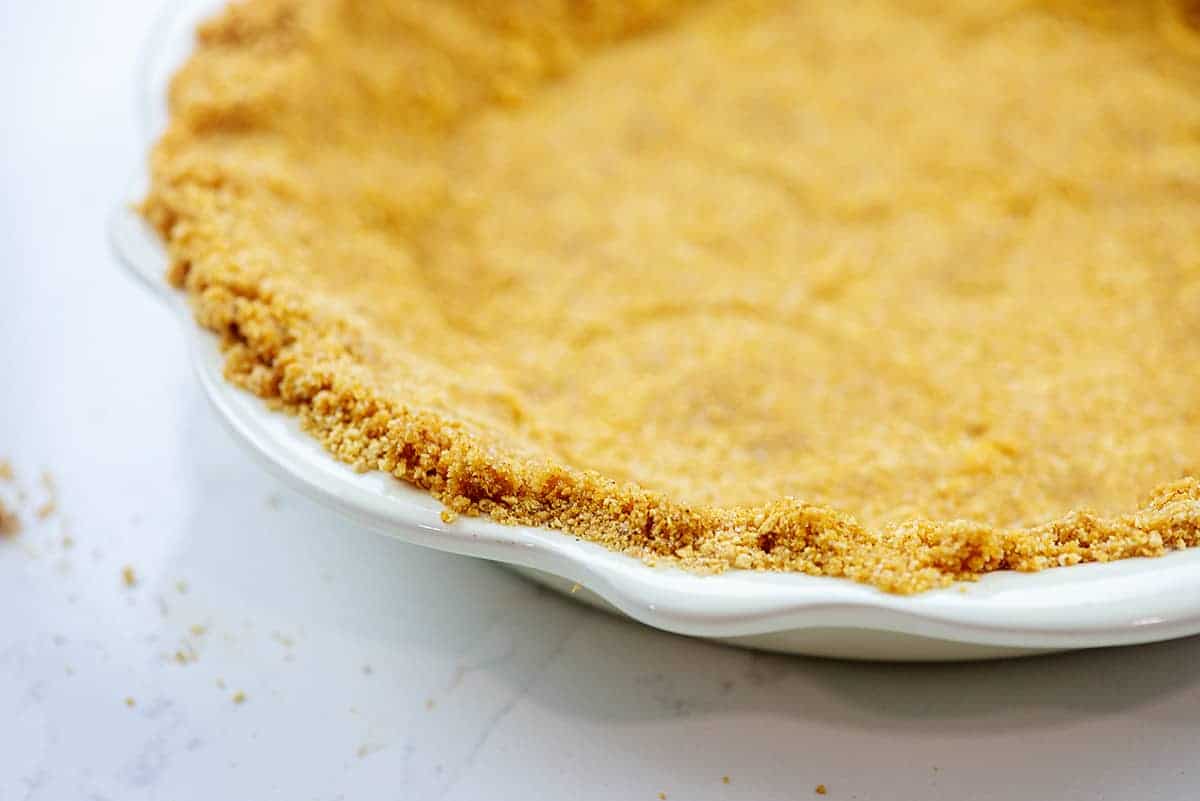 graham cracker crust in pie plate
