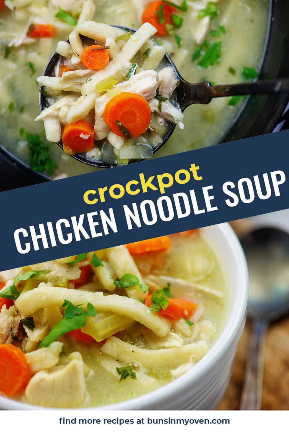 chicken noodle soup photo collage for pinterest