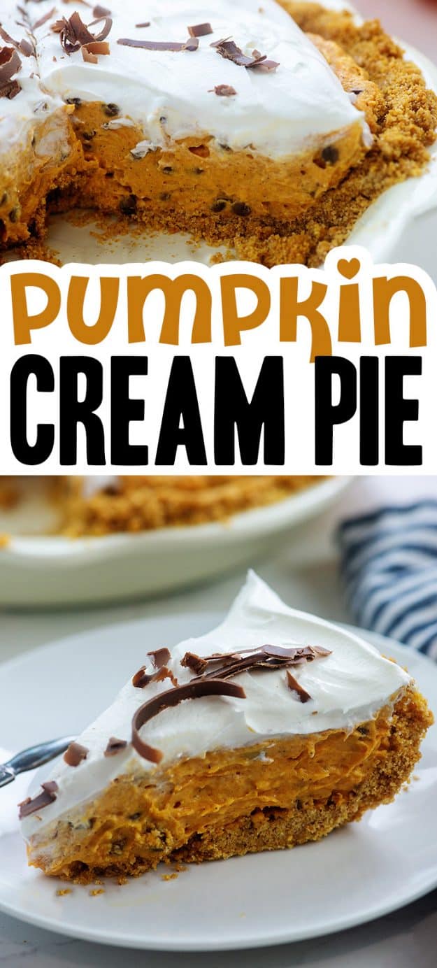 pumpkin cream pie photo collage