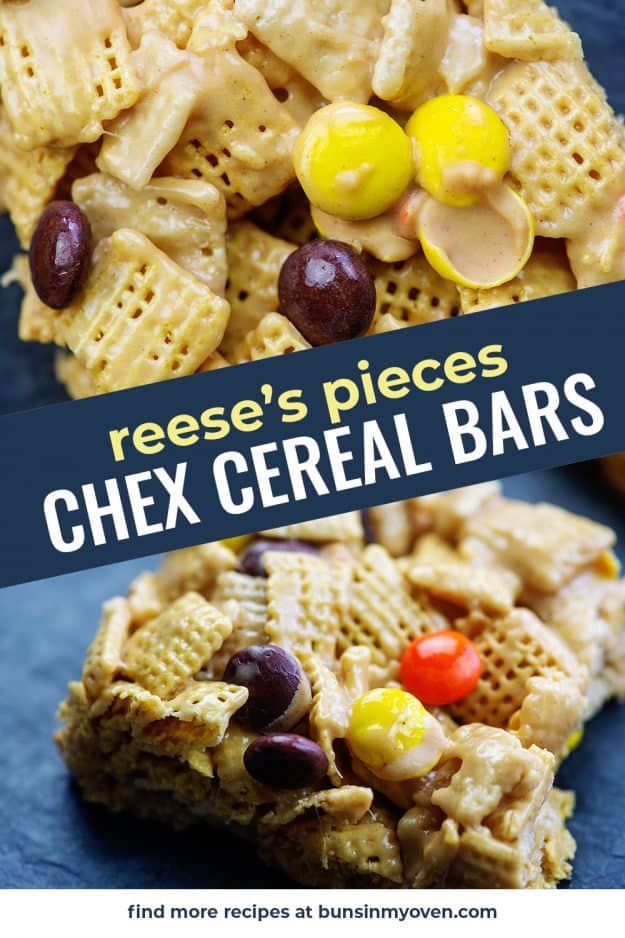 reese's pieces cereal bars photo collage