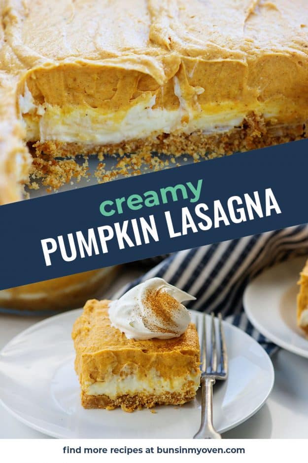 photo collage of pumpkin lasagna photos