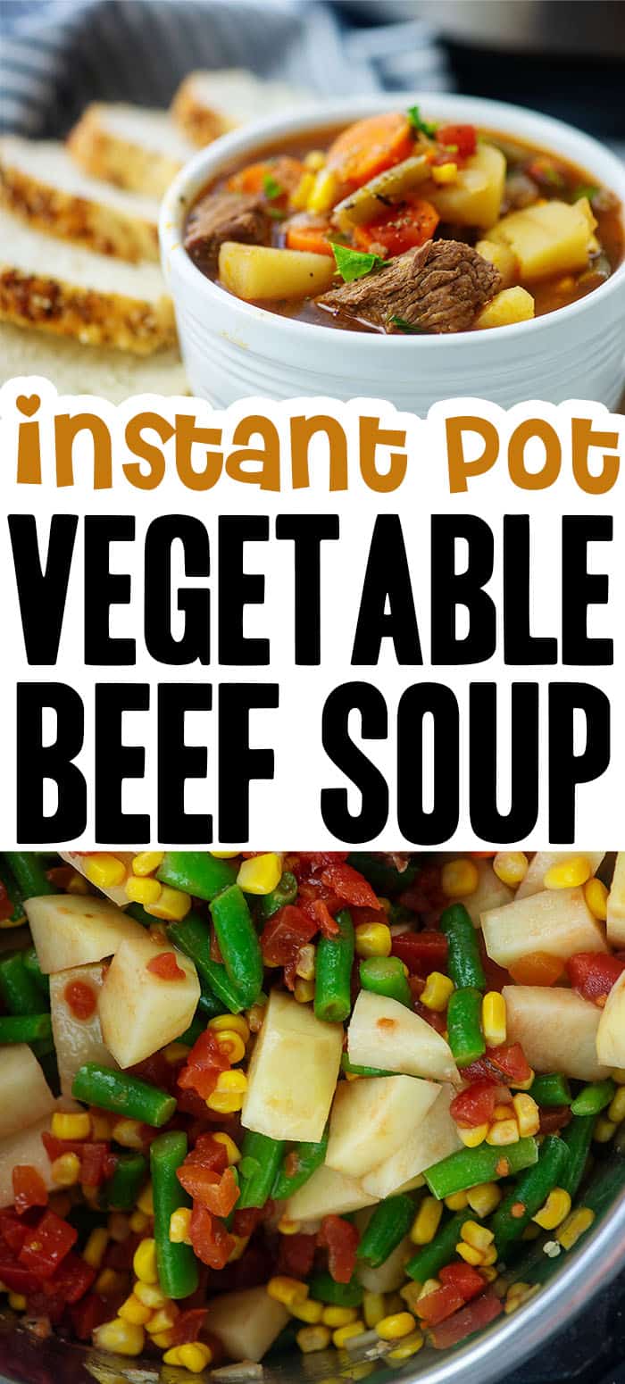 Easy Instant Pot Vegetable Beef Soup | Buns in My Oven
