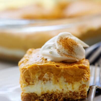 pumpkin lasagna on white plate