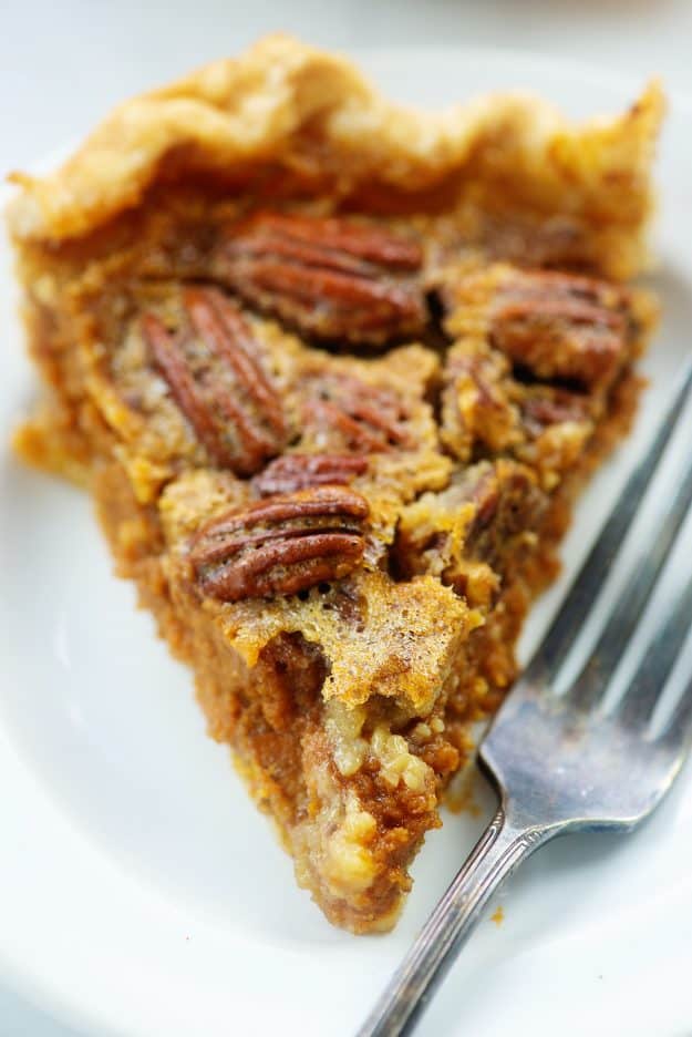 slice of pie on white plate