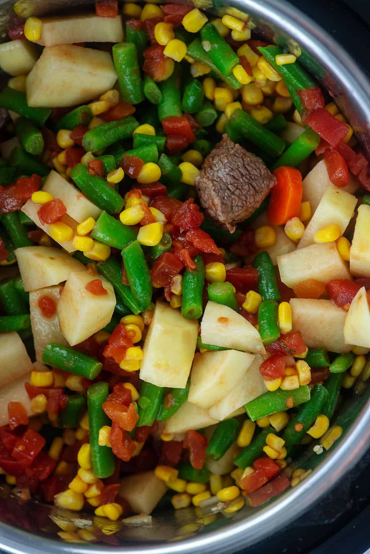 vegetables in instant pot.