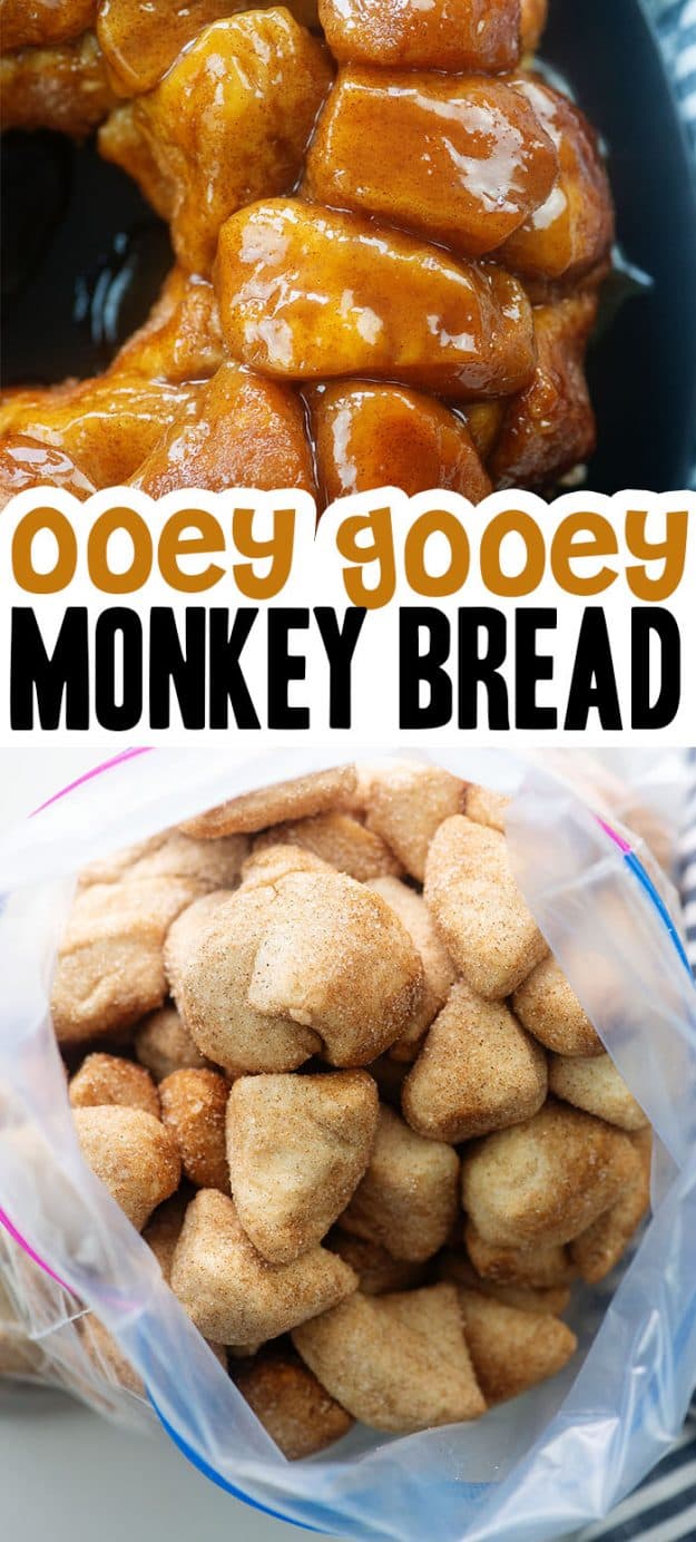 collage of monkey bread photos.