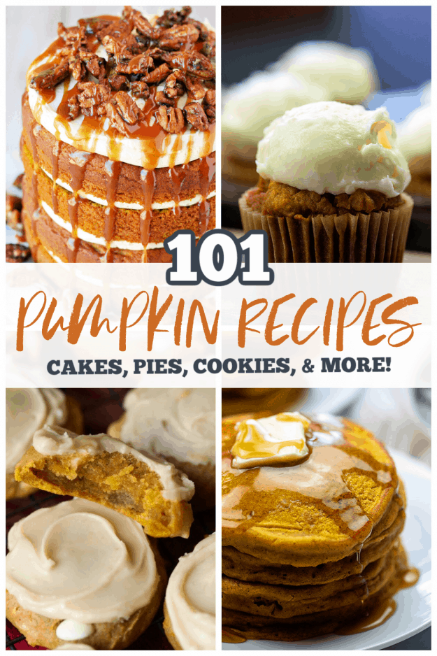 collage of pumpkin recipes.