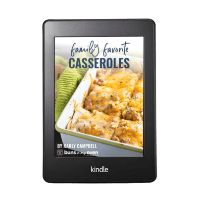 Family Favorite Casseroles ebook cover.
