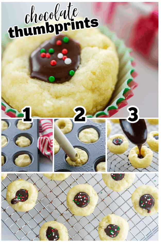 how to collage of making thumbprint cookies