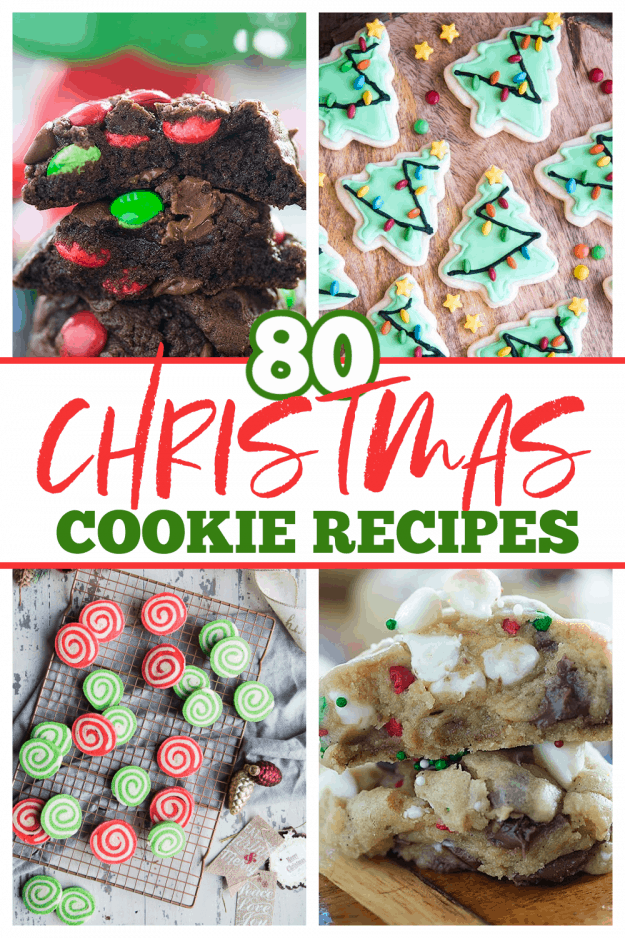 collage of Christmas cookie photos