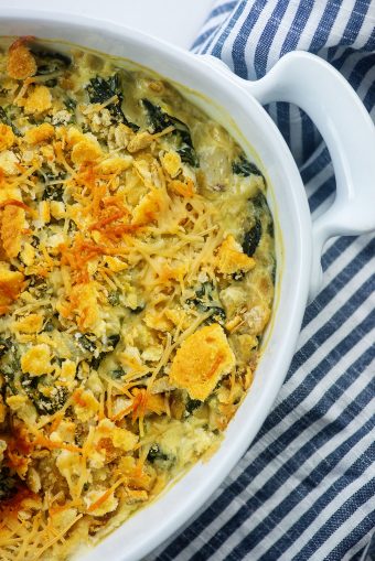 Favorite Creamed Spinach Casserole Recipe | Buns In My oven