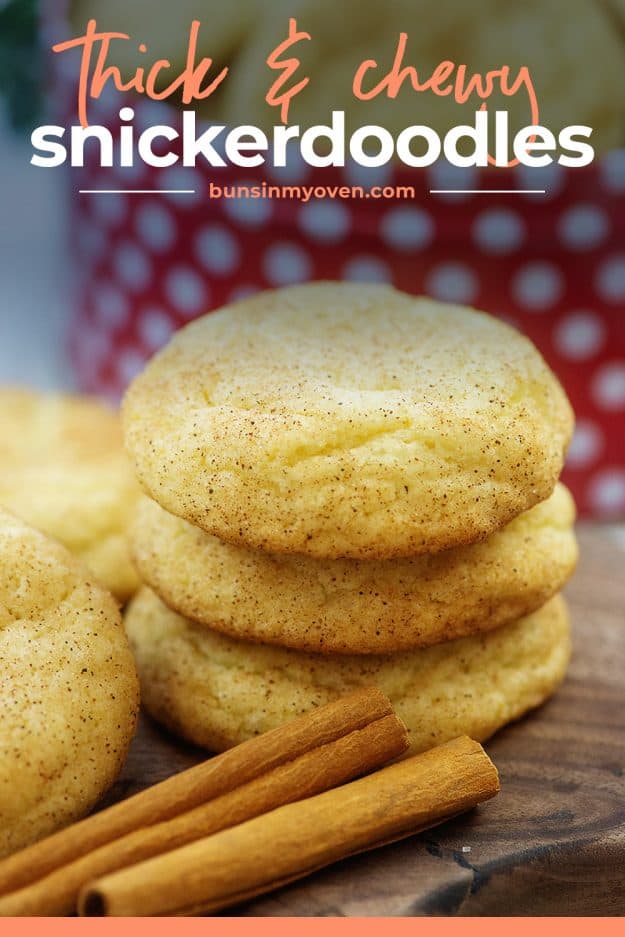 stack of snickerdoodle cookies.