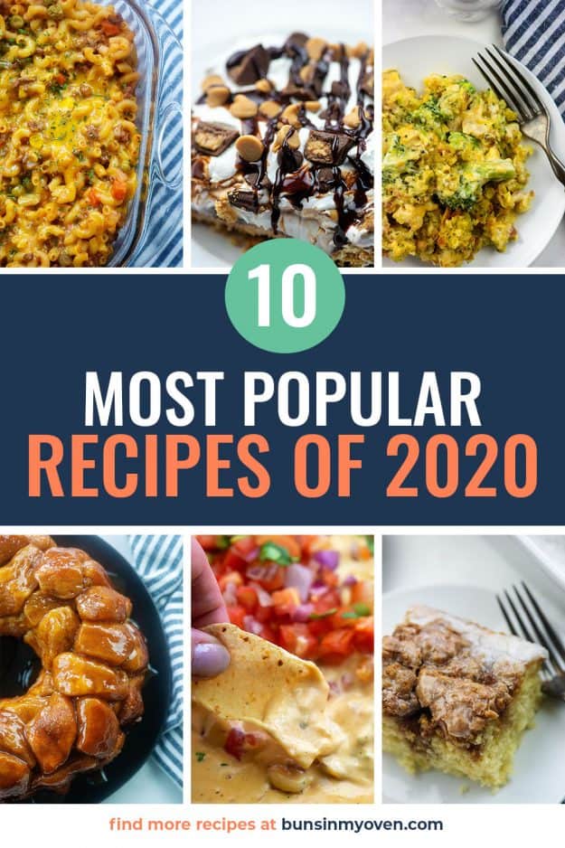 collage of the 10 most popular recipes from Buns In My Oven