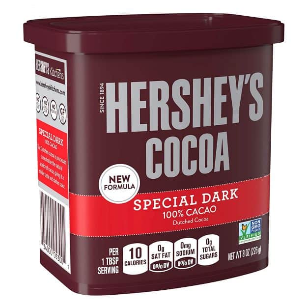 package of Hershey's cocoa powder