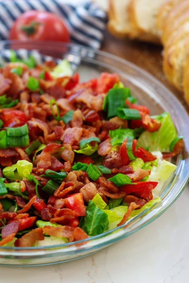 dish full of blt dip.