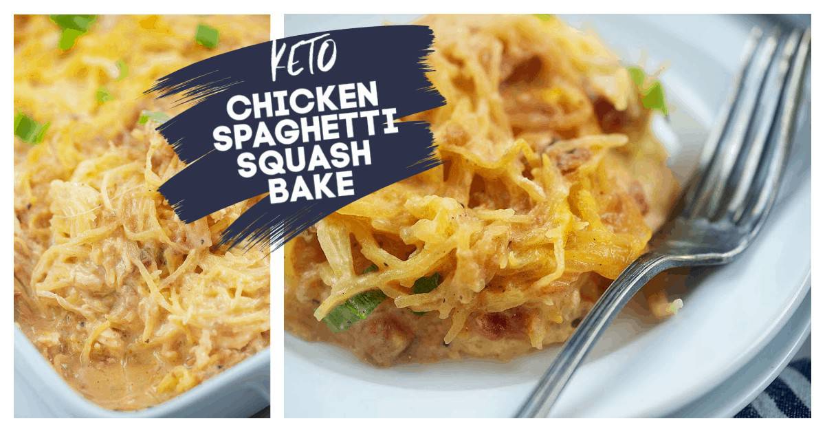chicken spaghetti squash collage.