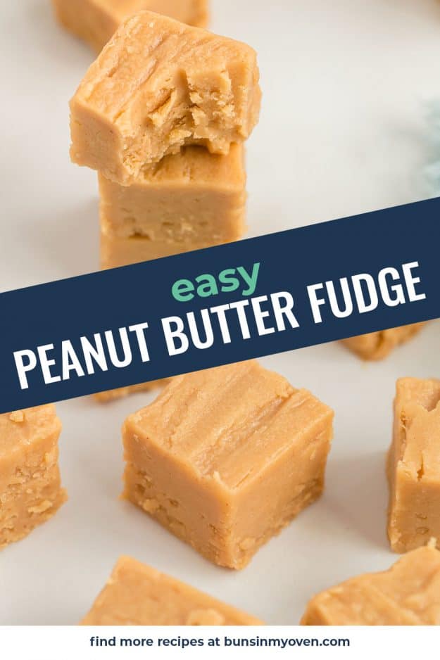 peanut butter fudge photo collage.