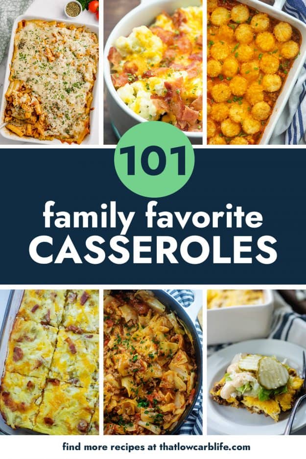 collage of casserole recipes