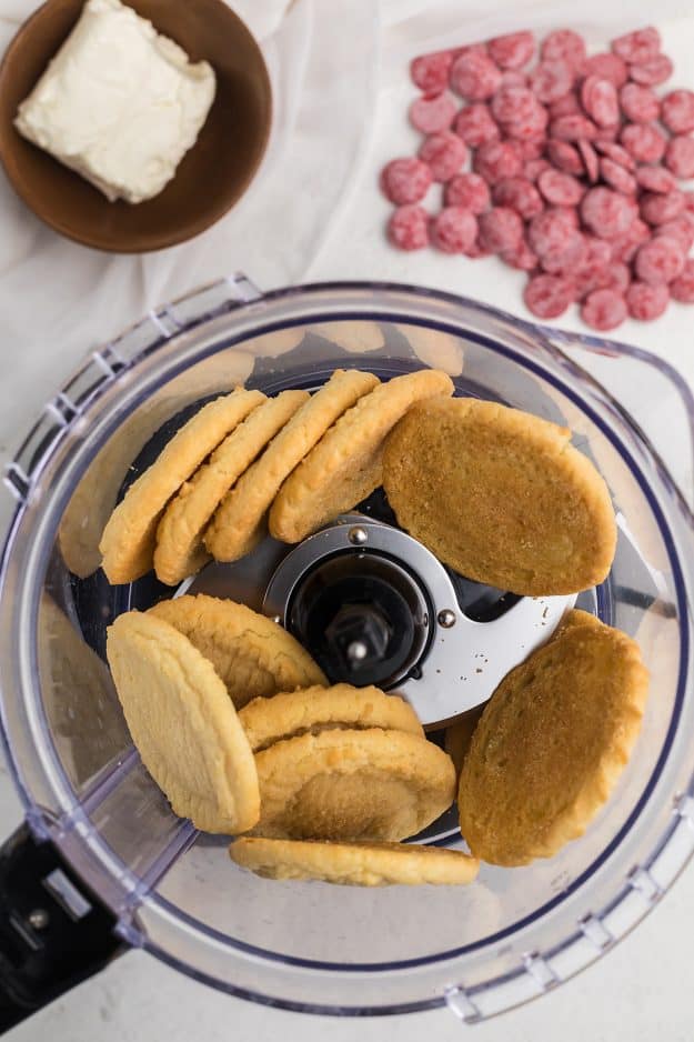 sugar cookies in food processor.